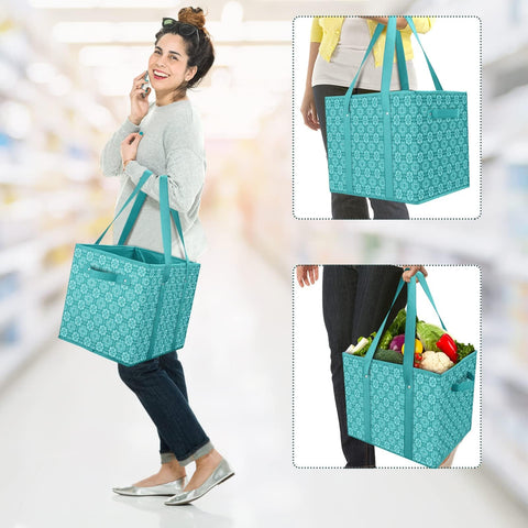 WiseLife bolsa-compra-grande-verde reutilizable para picnic