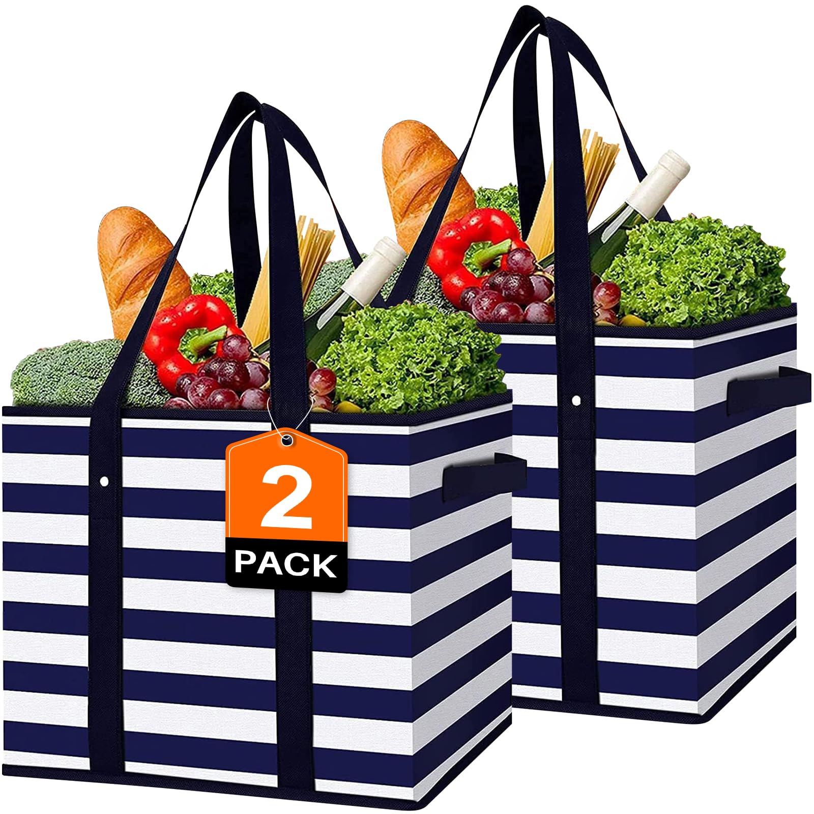 Bolsas WISELIFE para compras grandes, abiertas, con estructura estable.