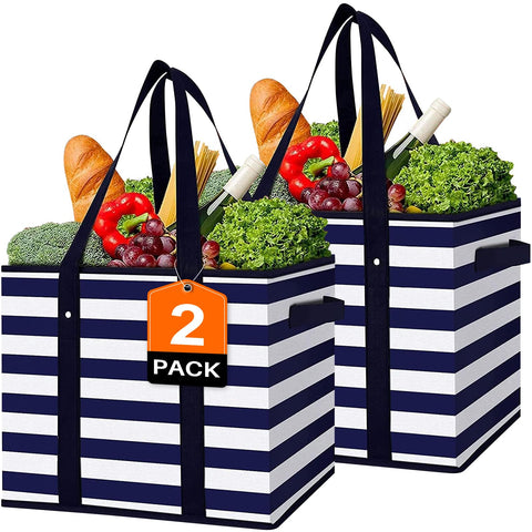 Bolsas WISELIFE para compras grandes, abiertas, con estructura estable.