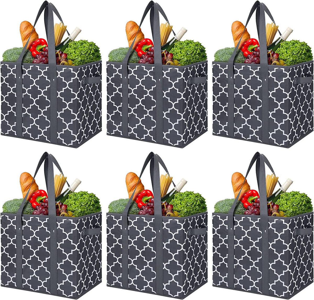 WiseLife bolsas-mercado-reutilizables-plegables, ideales para compras sin plástico.