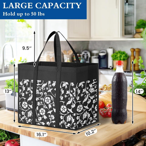 Bolsas plegables WISELIFE plaid D con asas largas para llevar en mano o al hombro