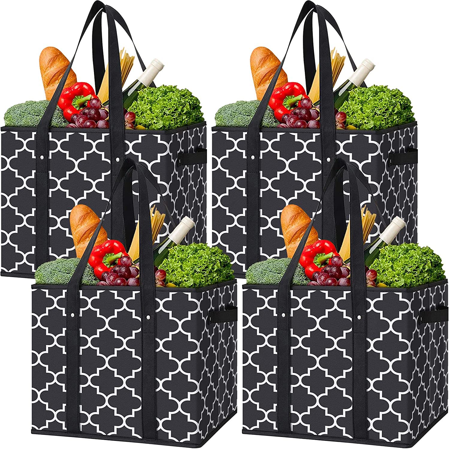 WISELIFE bolsas reutilizables plegables para compras, fáciles de transportar y ordenar.