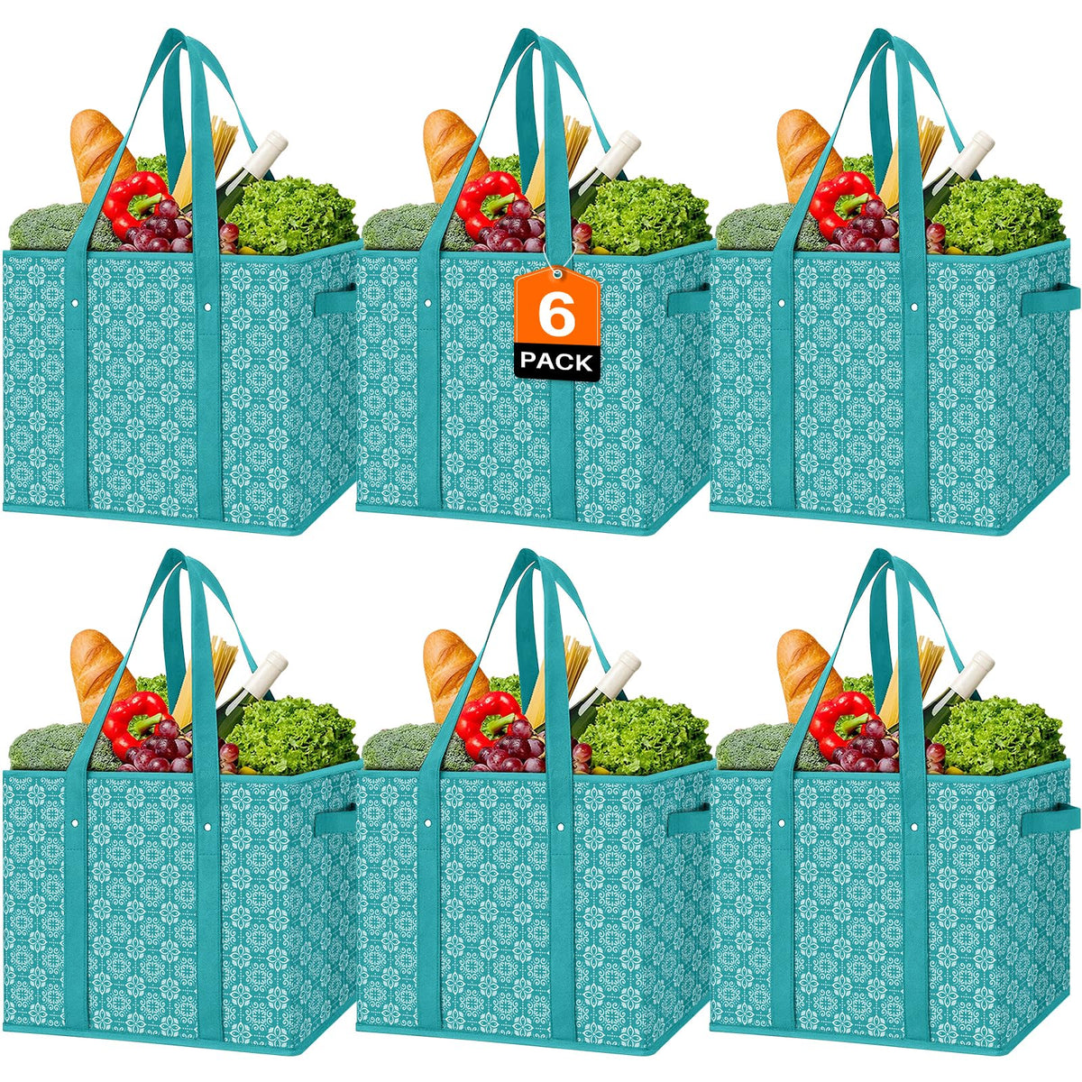 Bolsas reutilizables WISELIFE para supermercado, gran capacidad y ahorro de plástico.