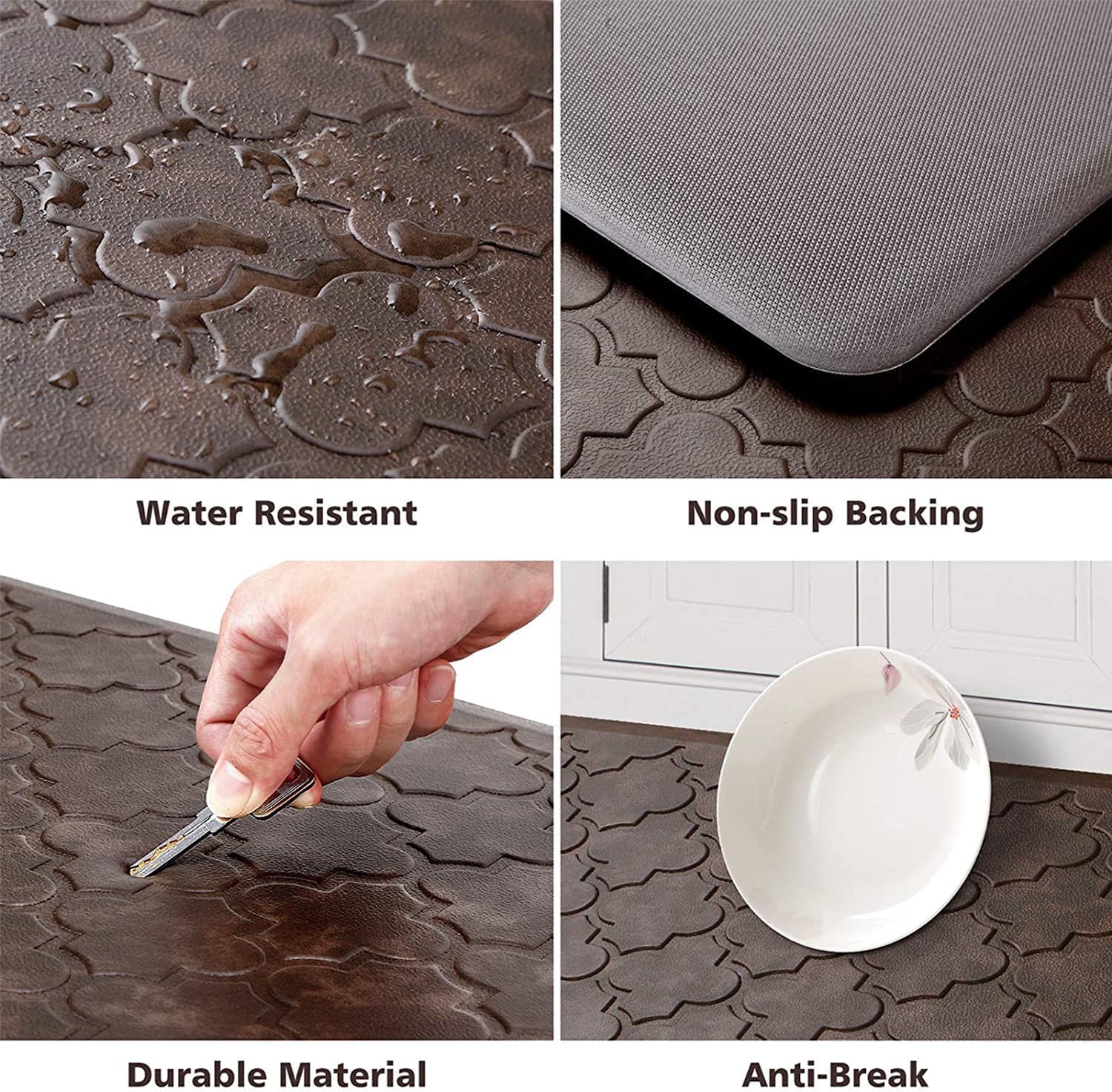WiseLife alfombra impermeable para cocinas resistentes a derrames.