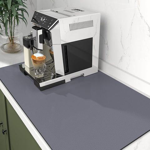 WISELIFE estera de secado con patrón de trébol de cuatro hojas, diseño elegante para la encimera