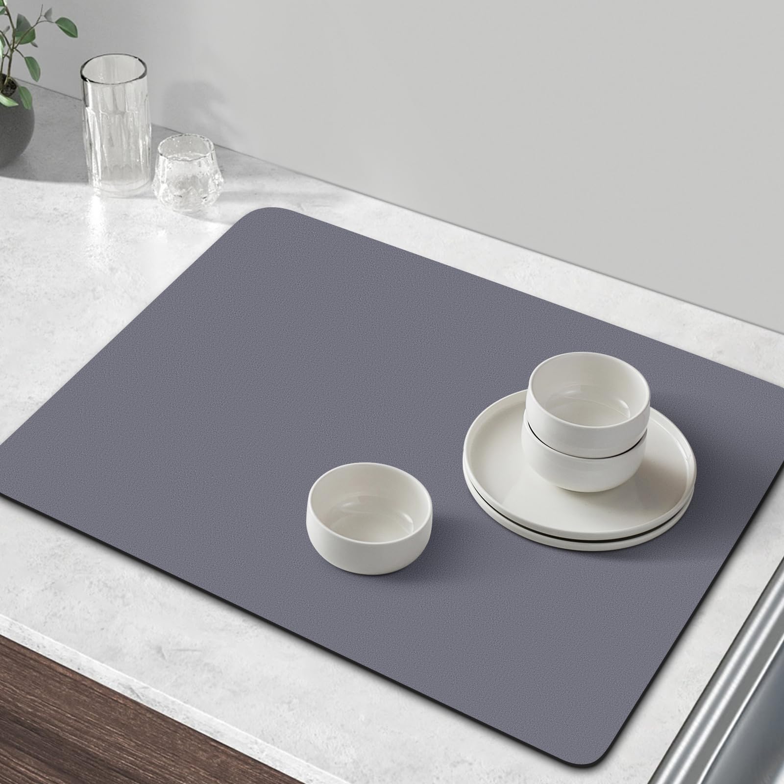WISELIFE mat fácil de lavar, enjuague rápido para una cocina limpia.