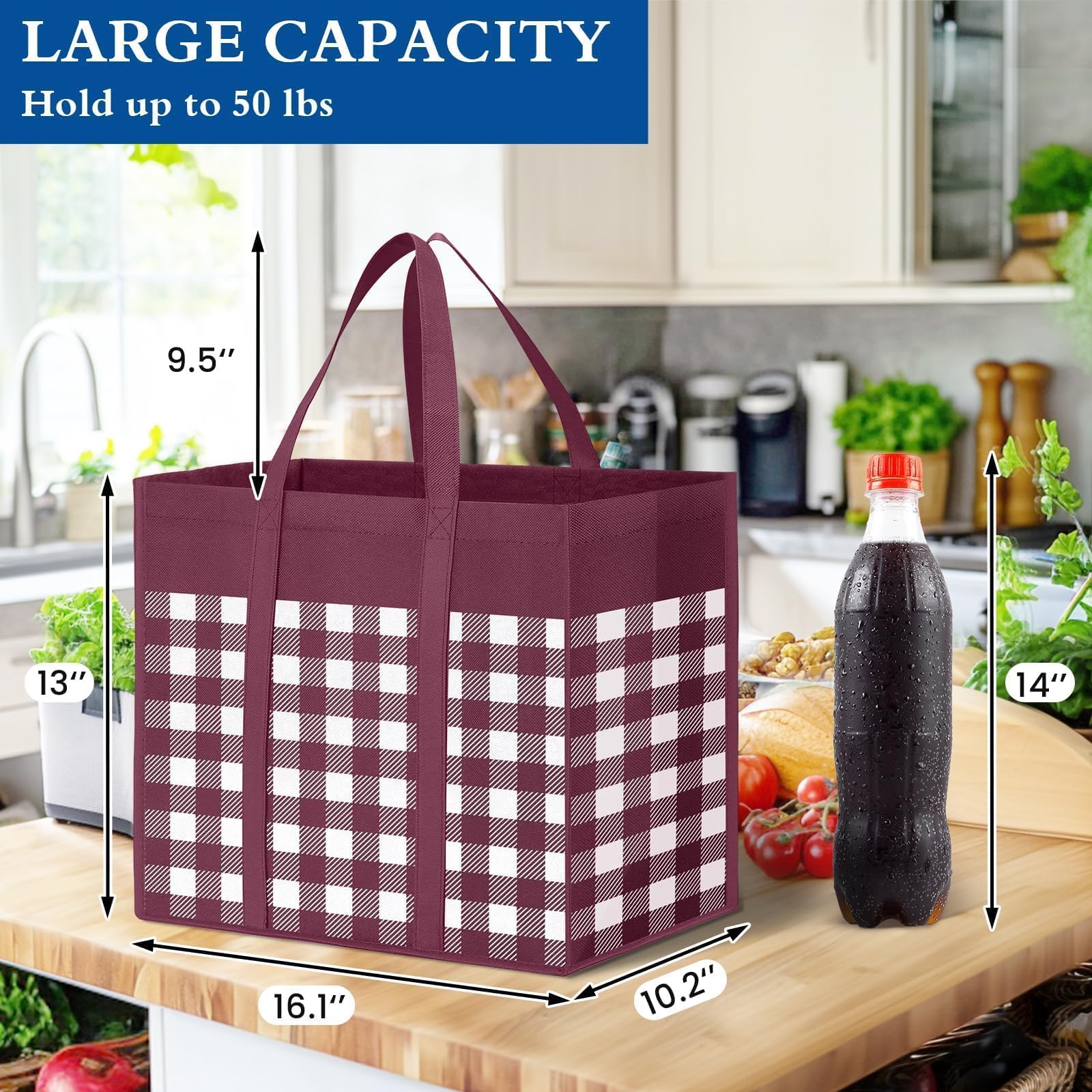 WISELIFE bolsa plegable y ligera, se guarda fácilmente en casa o bolso.