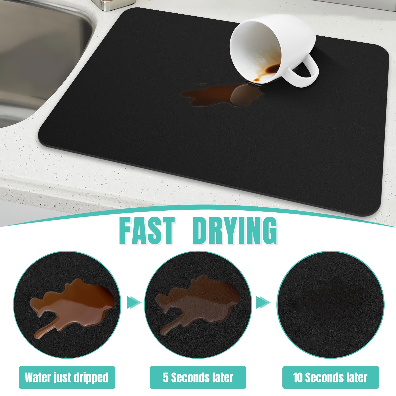 WISELIFE tapete multifuncional para cafetera, se adapta a encimera