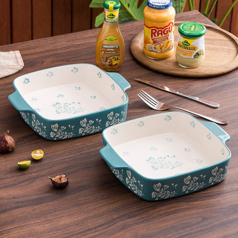 Wisenvoy bandeja 9x9 con diseño floral, añade color a la mesa.