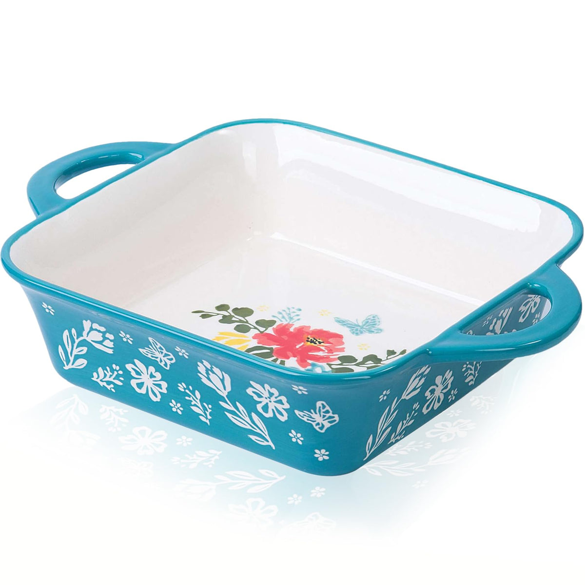 Bandeja Wisenvoy 8x8 rectangular para hornear y servir.