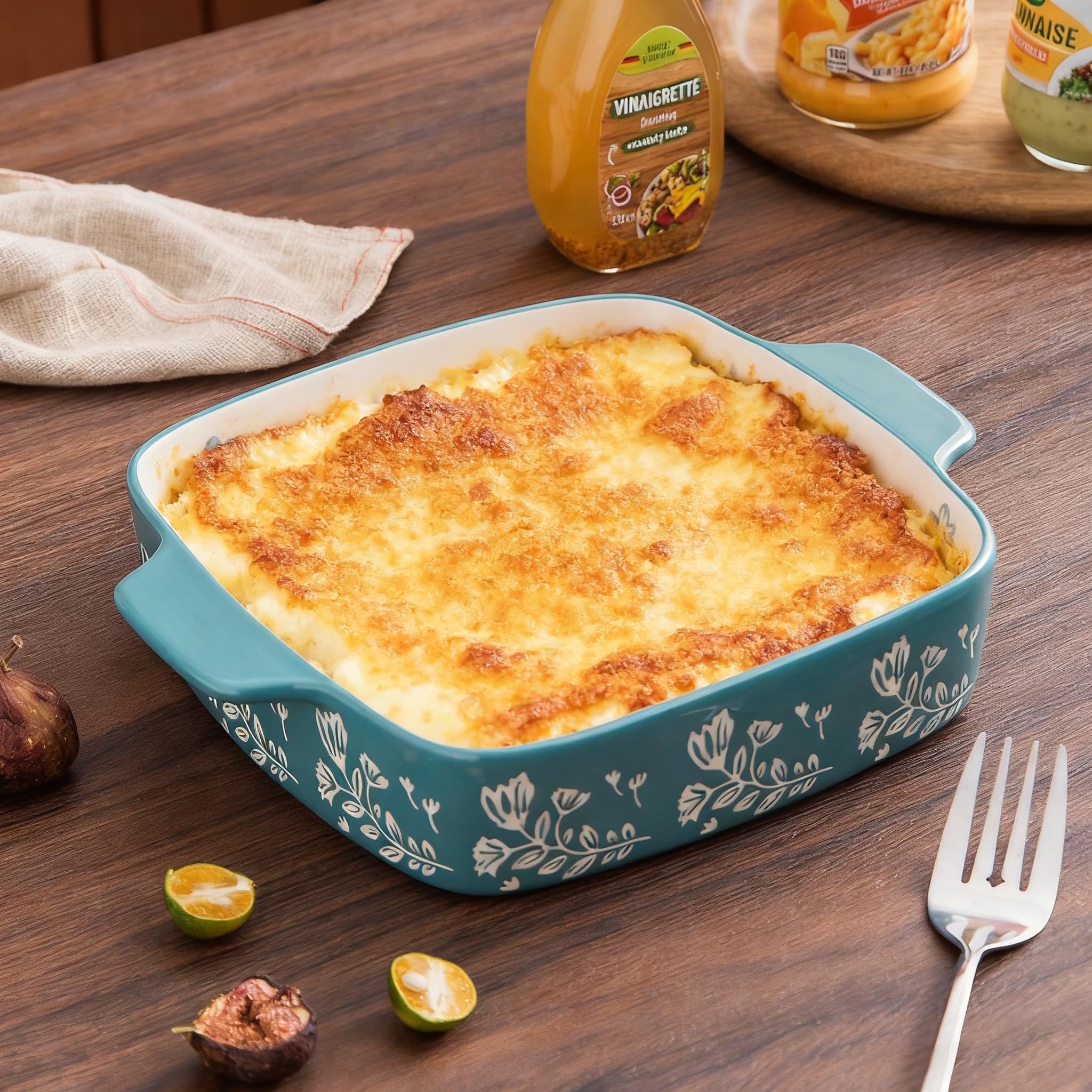 Wisenvoy bandeja cerámica para lasañas y gratinados.