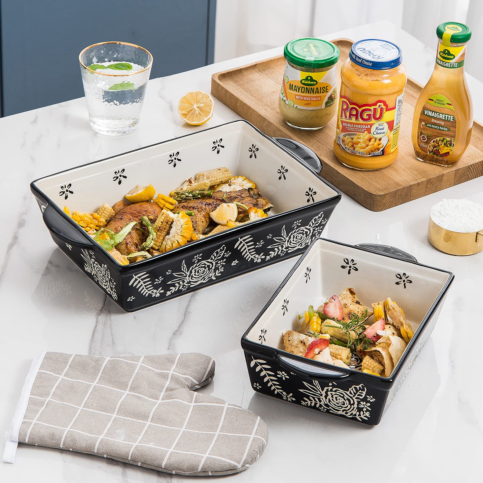Wisenvoy cazuela cerámica para horno, ideal para gratinados y postres