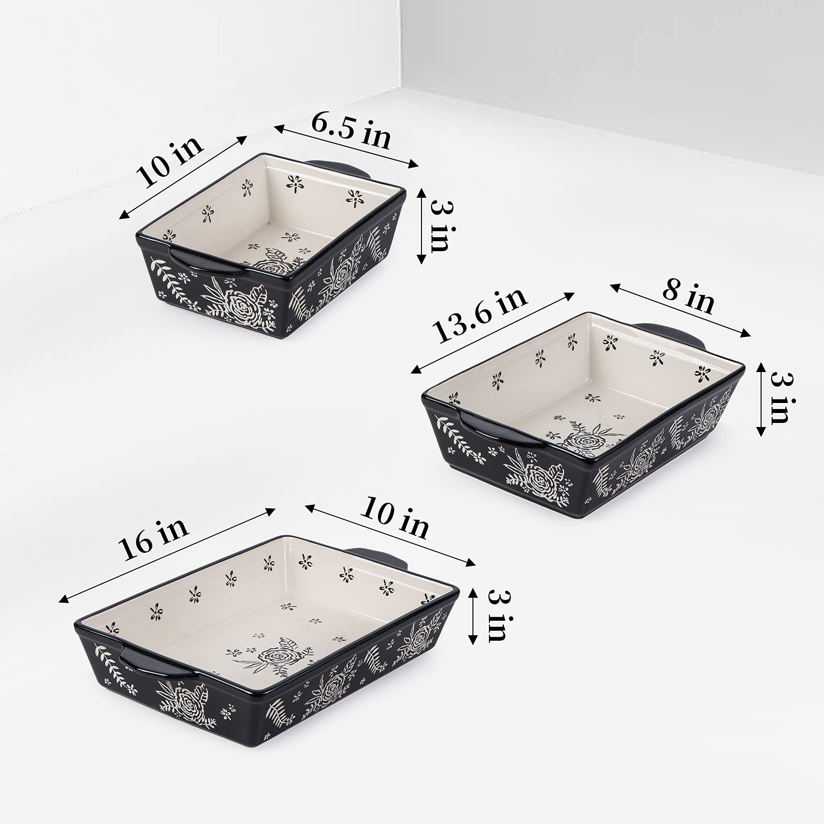 Wisenvoy cazuela cerámica apta para microondas y horno para calentar y servir