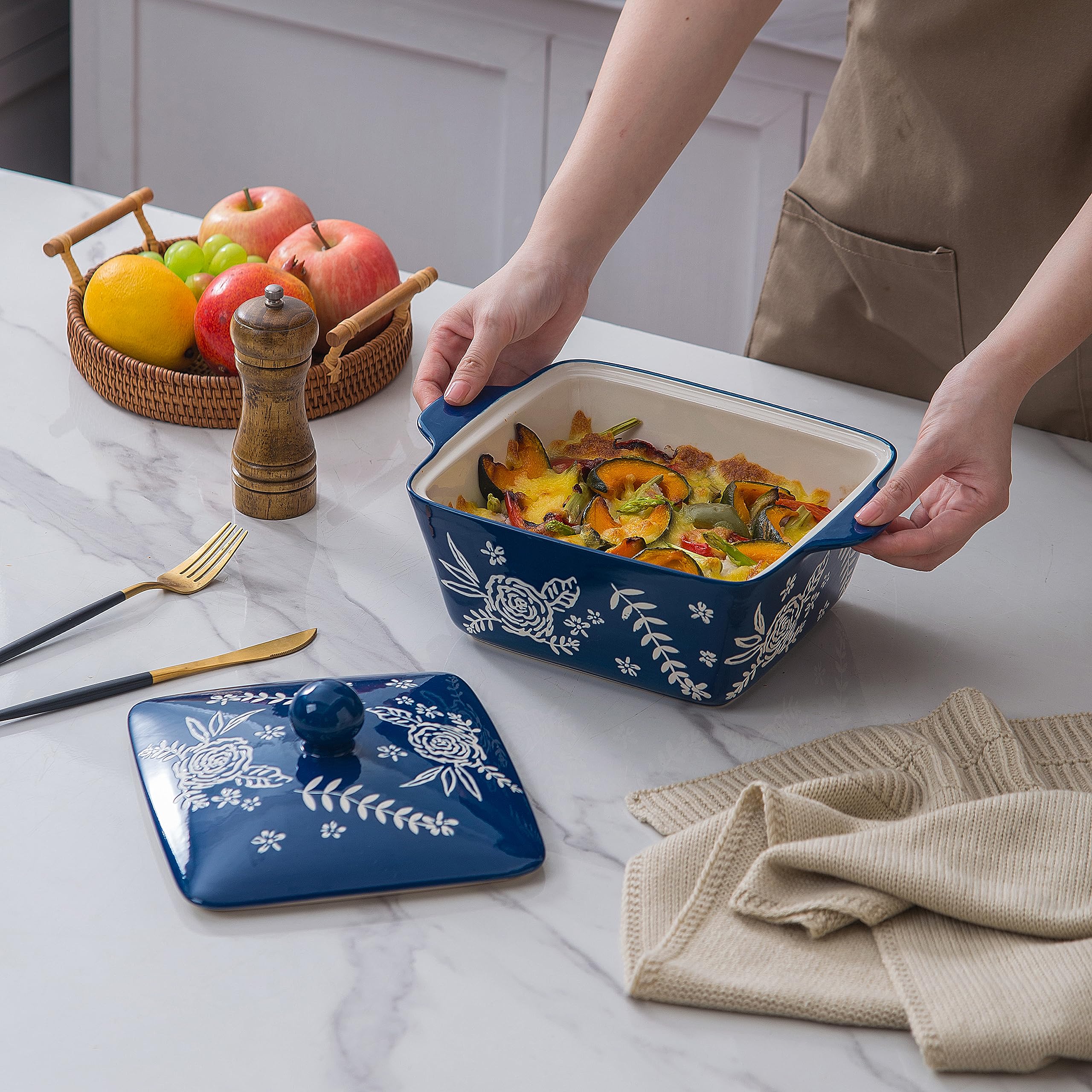 Cazuela Wisenvoy para microondas y horno, gran versatilidad