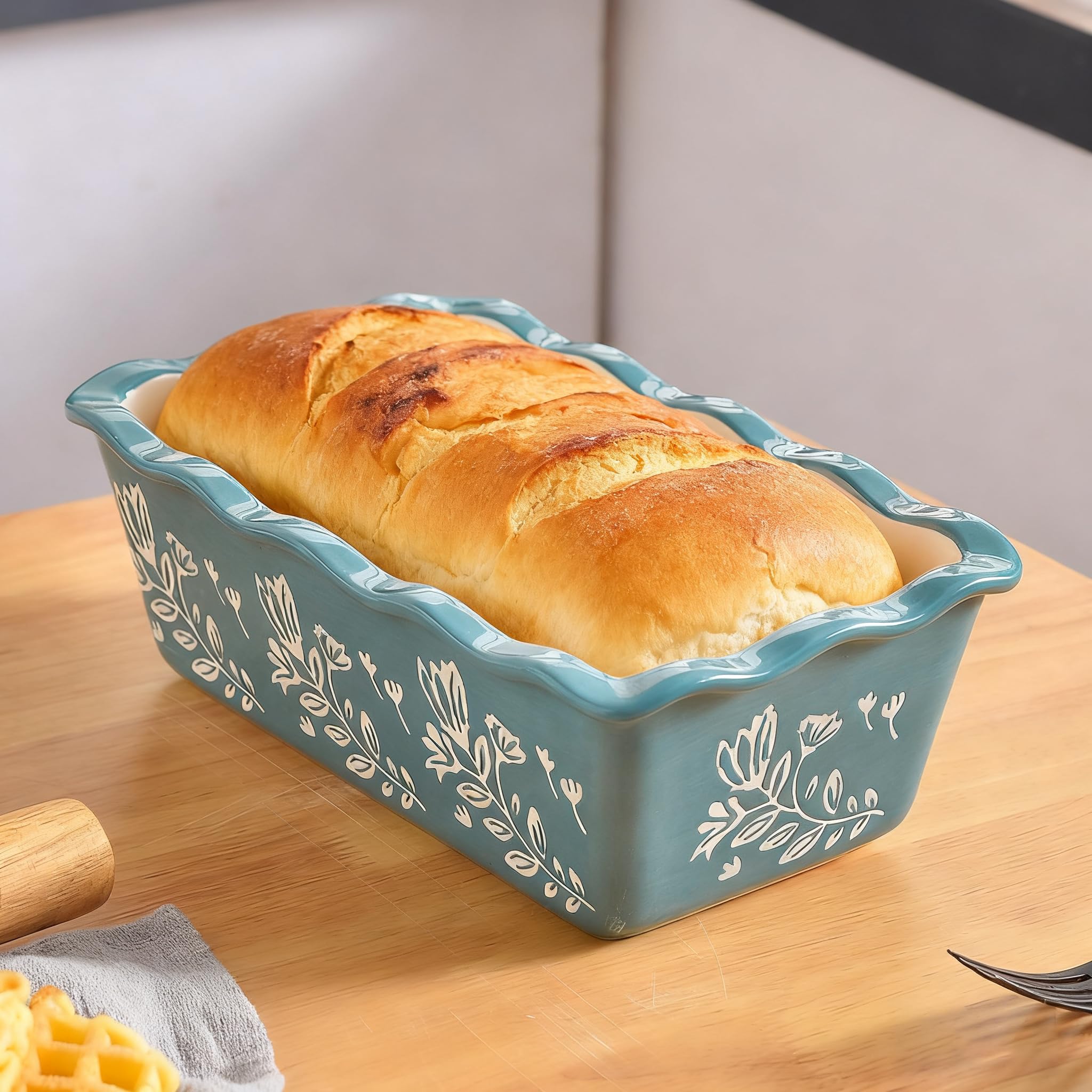 Wisenvoy molde pan ceramica: apto lavavajillas y limpieza rápida.