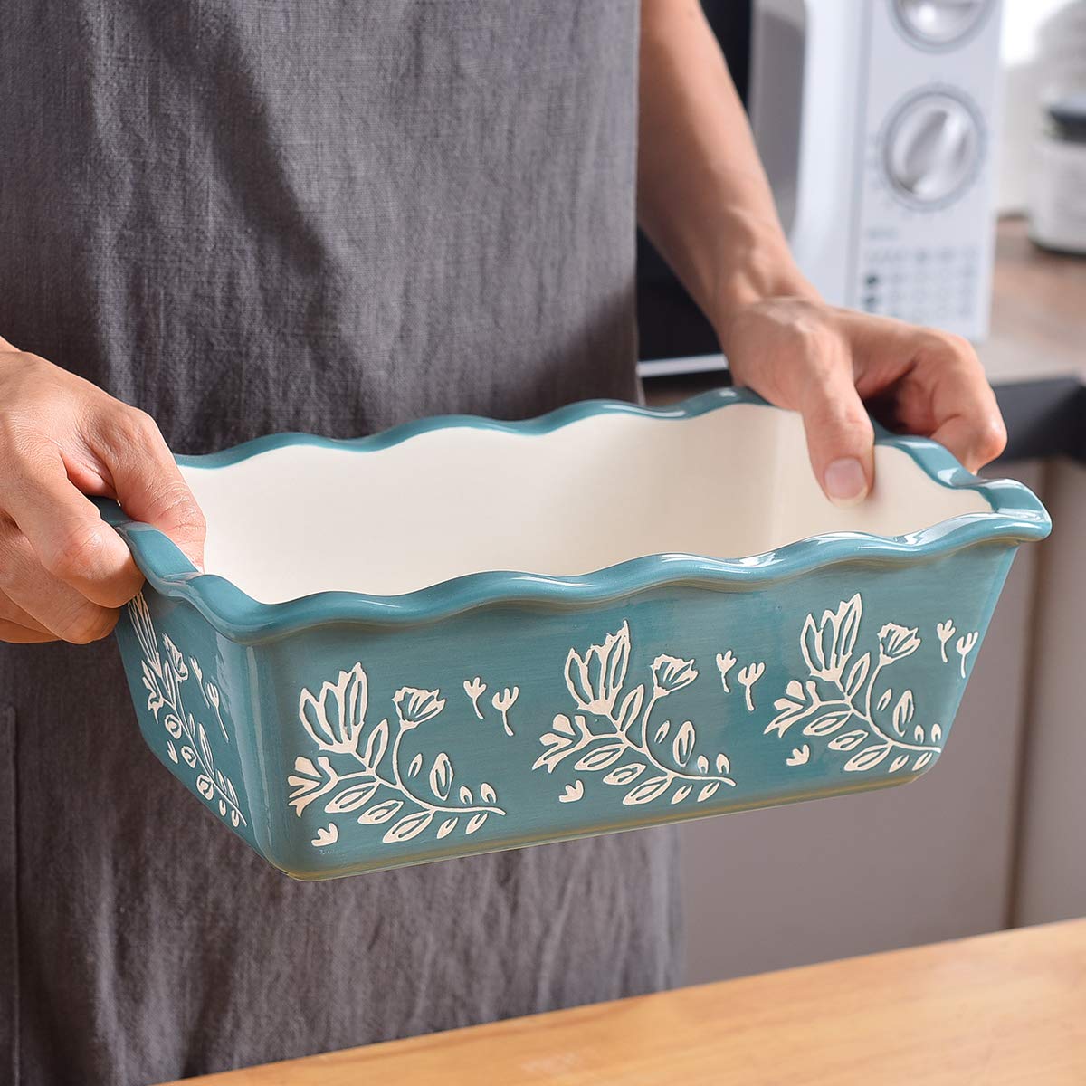 Wisenvoy molde pan cerámica resistente: uso diario en horno seguro.