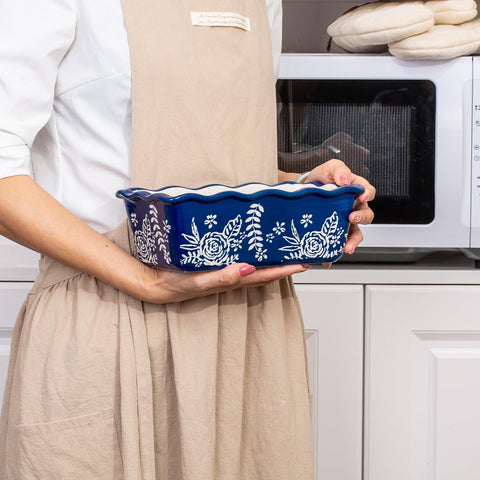 Wisenvoy pan de molde cerámico en mano, tamaño práctico para servir