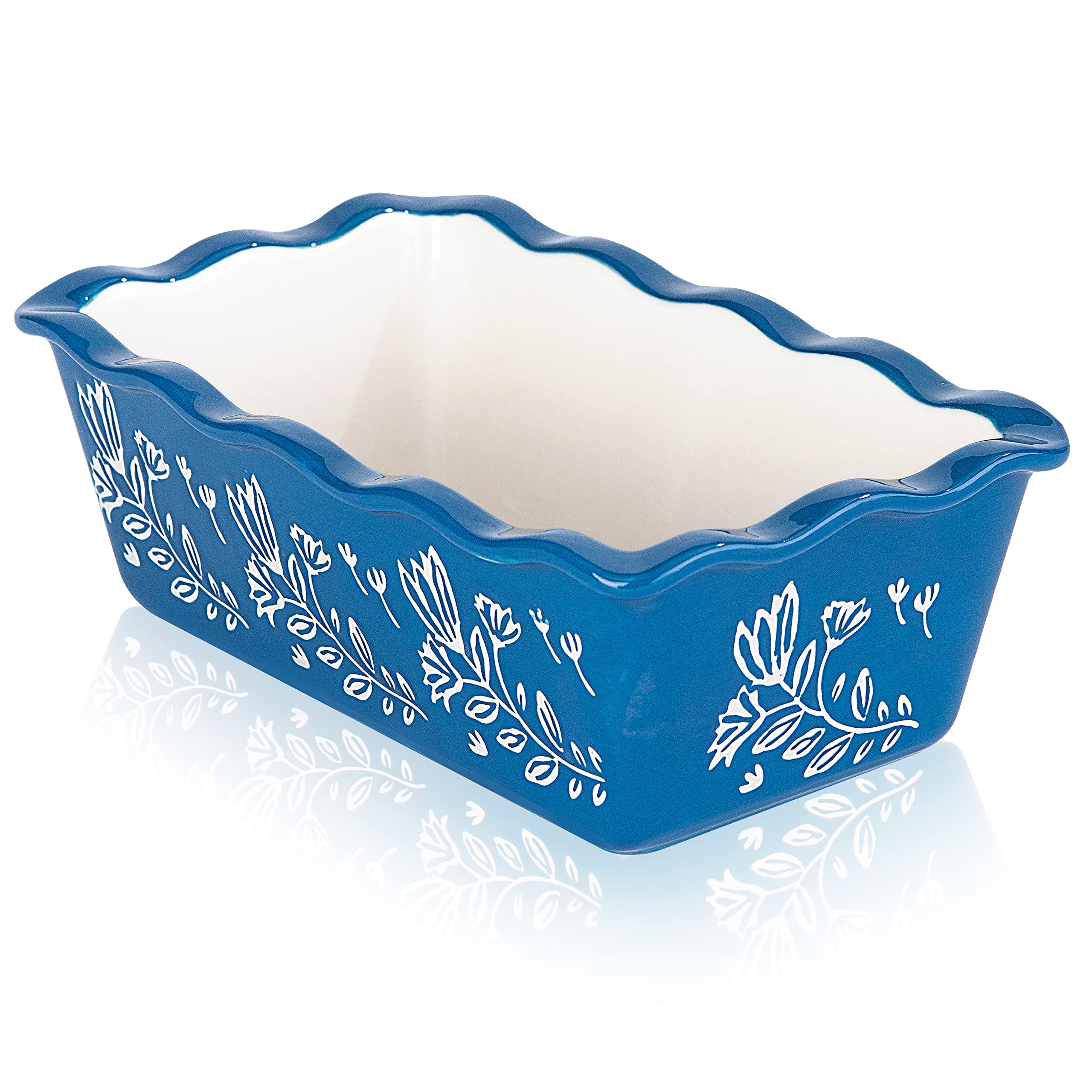 Wisenvoy pan de pan cerámico 9.8 pulgadas, ideal para hornear pan y pasteles.