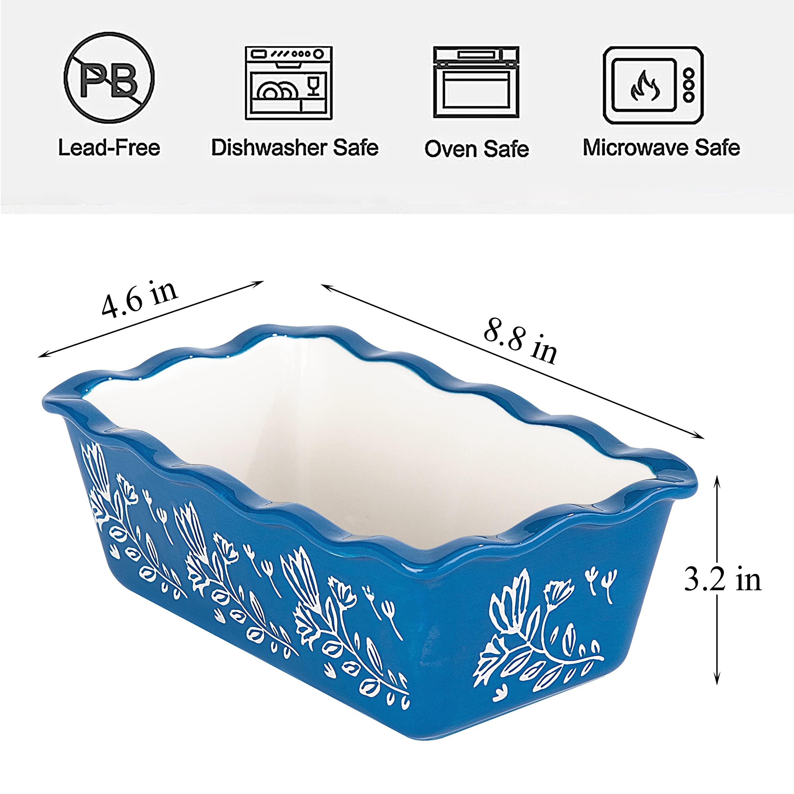 Wisenvoy pan cerámico apto para microondas y horno, listo para servir.