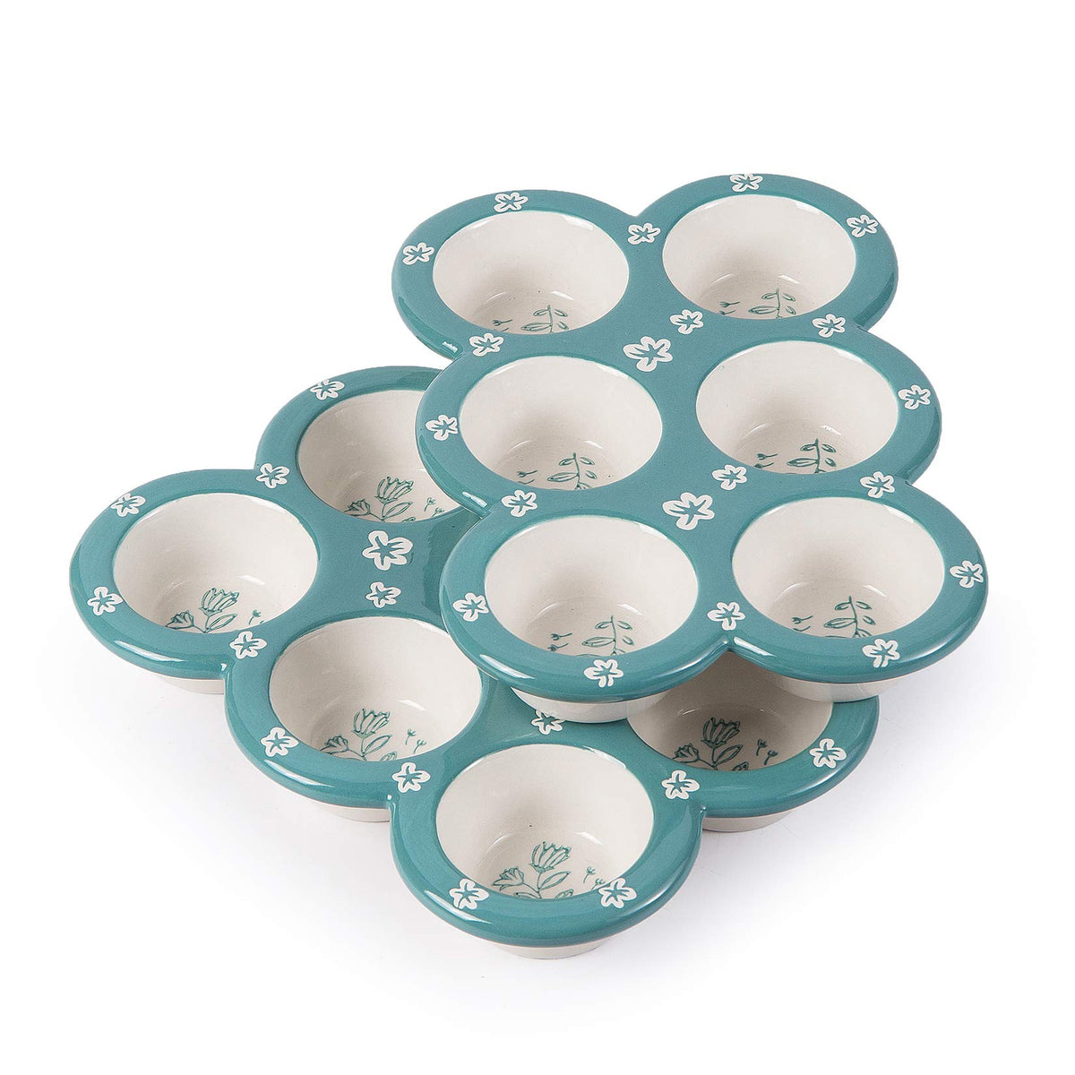 Wisenvoy pan Magdalenas cerámico de 6 cavidades para porciones uniformes y horneado sencillo