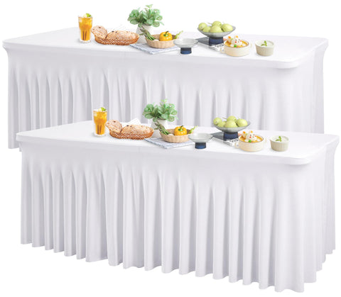 Mantel elástico Wish Care para mesa 6 pies, ajuste perfecto.