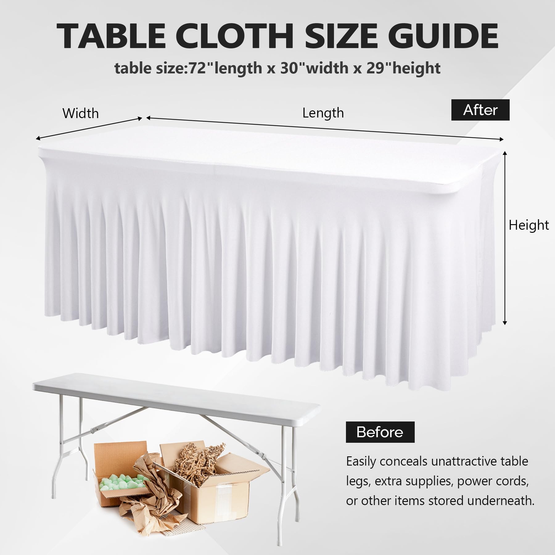 Mantel espandex Wish Care, lavable a máquina para usos repetidos.