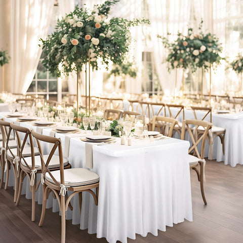 Instalación rápida con mantel Wish Care para buffet y presentación.