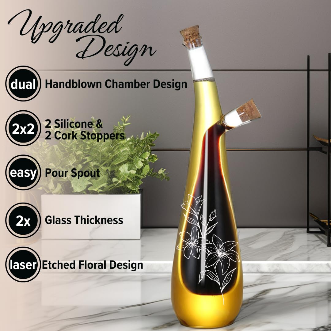 Detalle grabado floral en Wishamotherwould para aceites y vinagres.