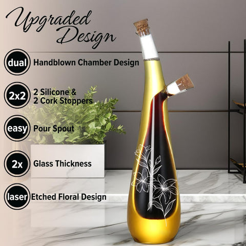 Detalle grabado floral en Wishamotherwould para aceites y vinagres.