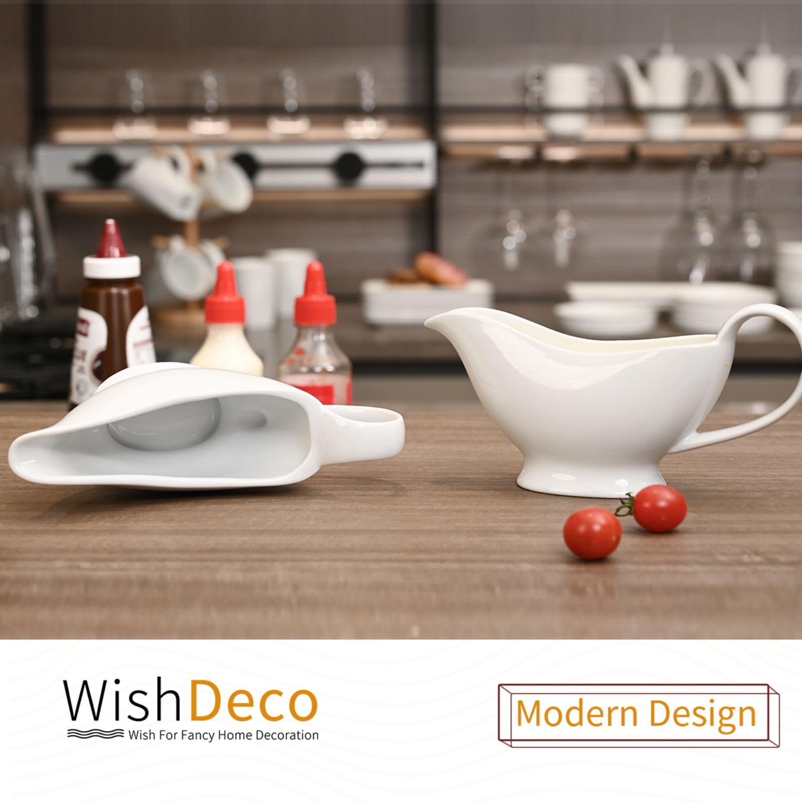 WishDeco Jarra para salsa apta para microondas.