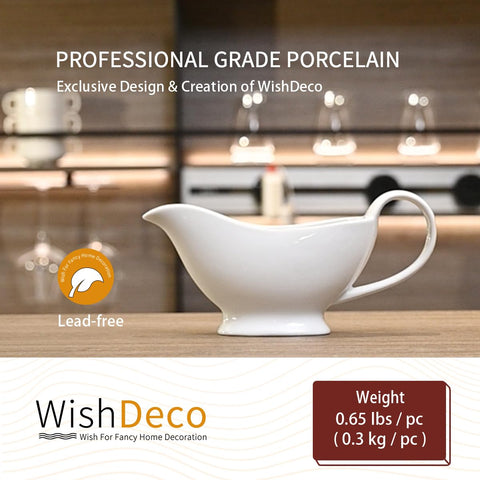 WishDeco Jarra de salsa con diseño elegante para la mesa.