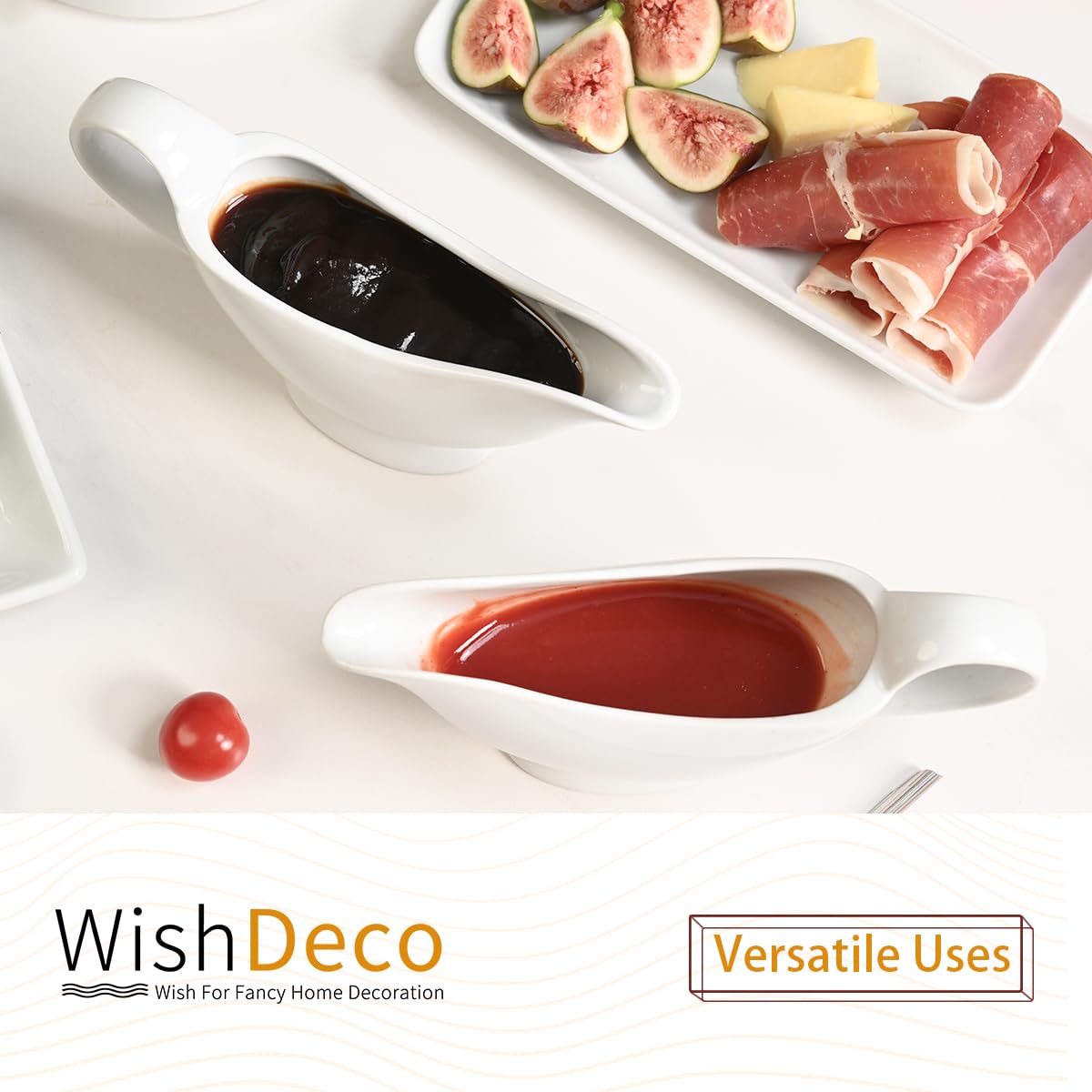 WishDeco Jarra de salsa que eleva la presentación en la mesa.
