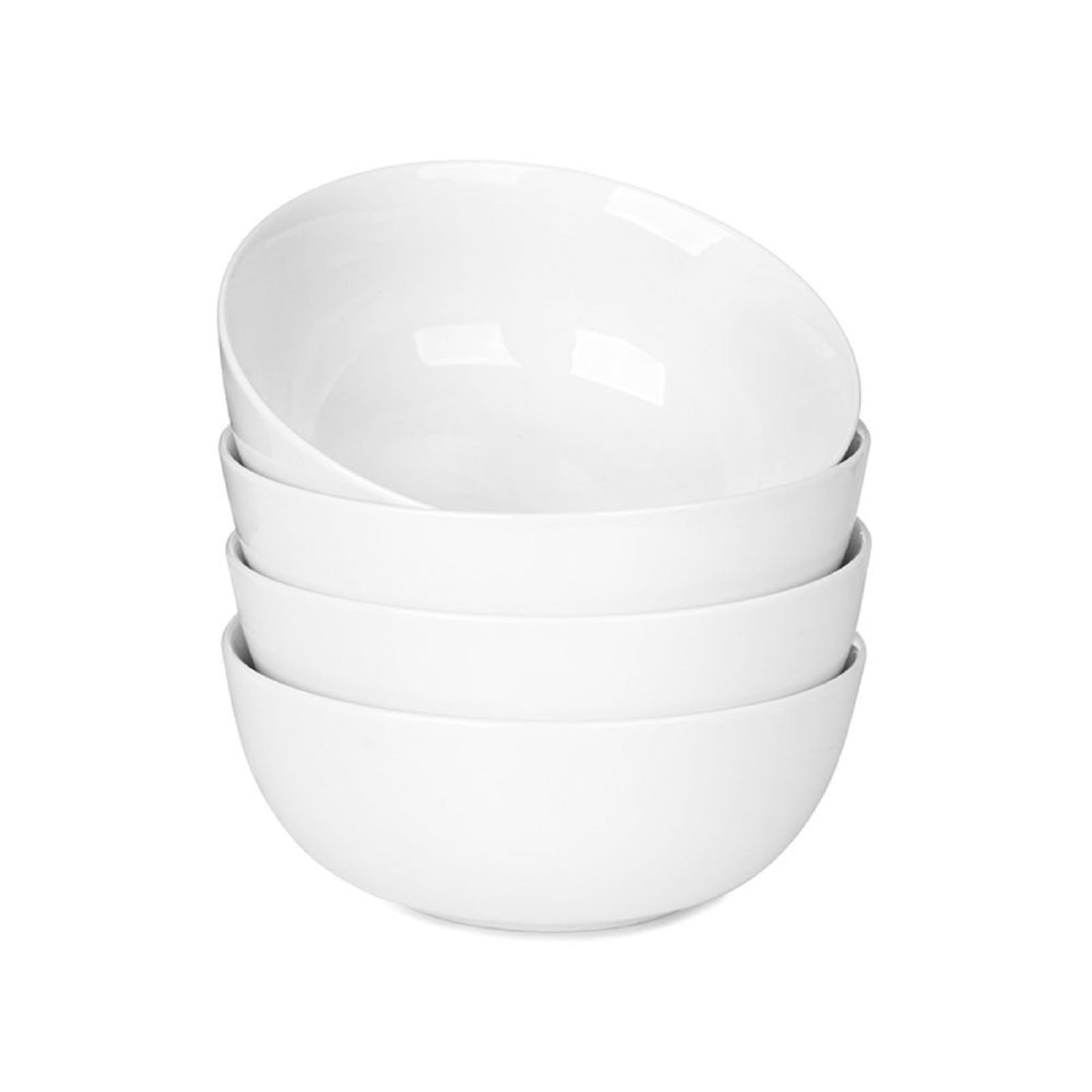 WishDeco tazones cereal blancos 20oz, ideal para desayunos abundantes y prácticos.