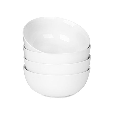 WishDeco tazones cereal blancos 20oz, ideal para desayunos abundantes y prácticos.
