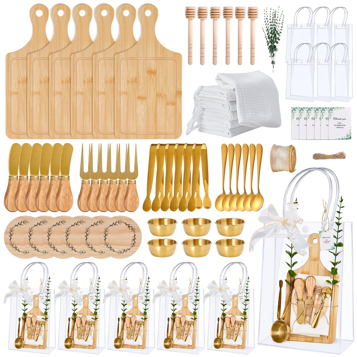 Conjunto Wishfond: tablas de queso de bambú para servir y presentar