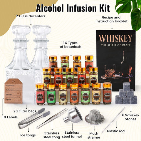 WishWeaver botellas-vidrio-500ml, listas para infusionar licores