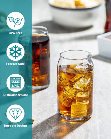 Conjunto Wisimmall de 8 vasos con tapas y pajillas para bebidas diversas.