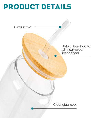 Vaso de cristal Wisimmall con borde claro y gran durabilidad térmica.