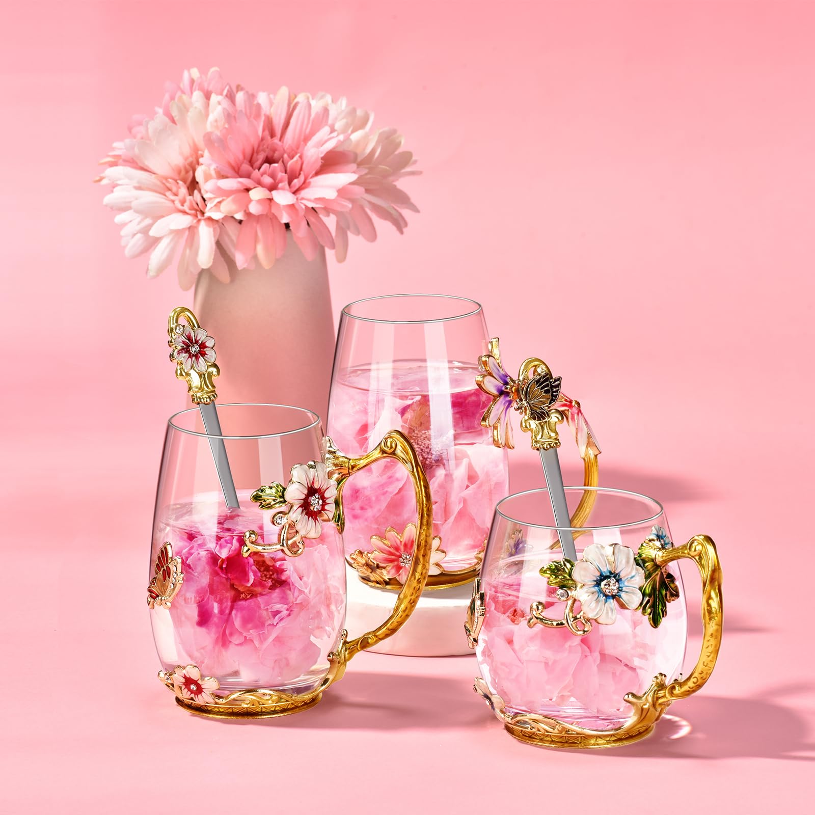 Wisolt Taza de Té con posavasos antideslizante para mesa estable.