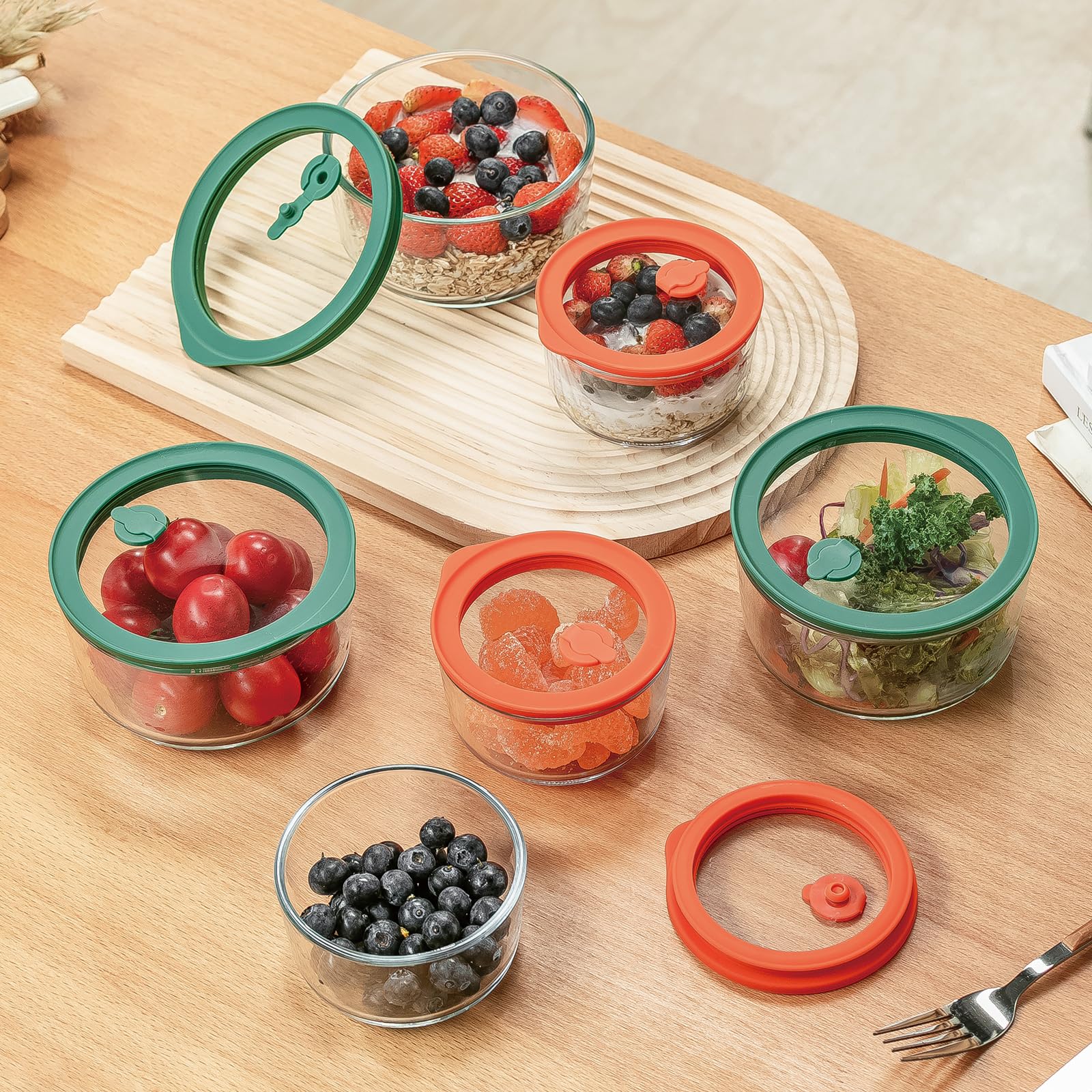 Wissy&Konny tapas de vidrio con silicona para sellado duradero.