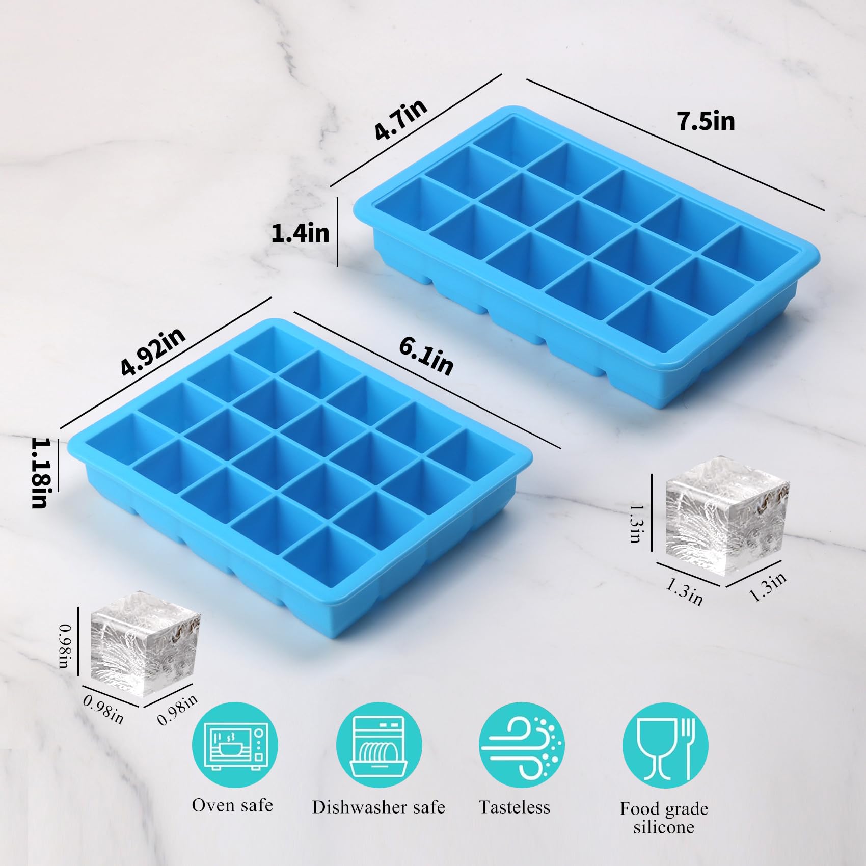 witice moldes silicona congelador 2tbsp detalle de capacidad