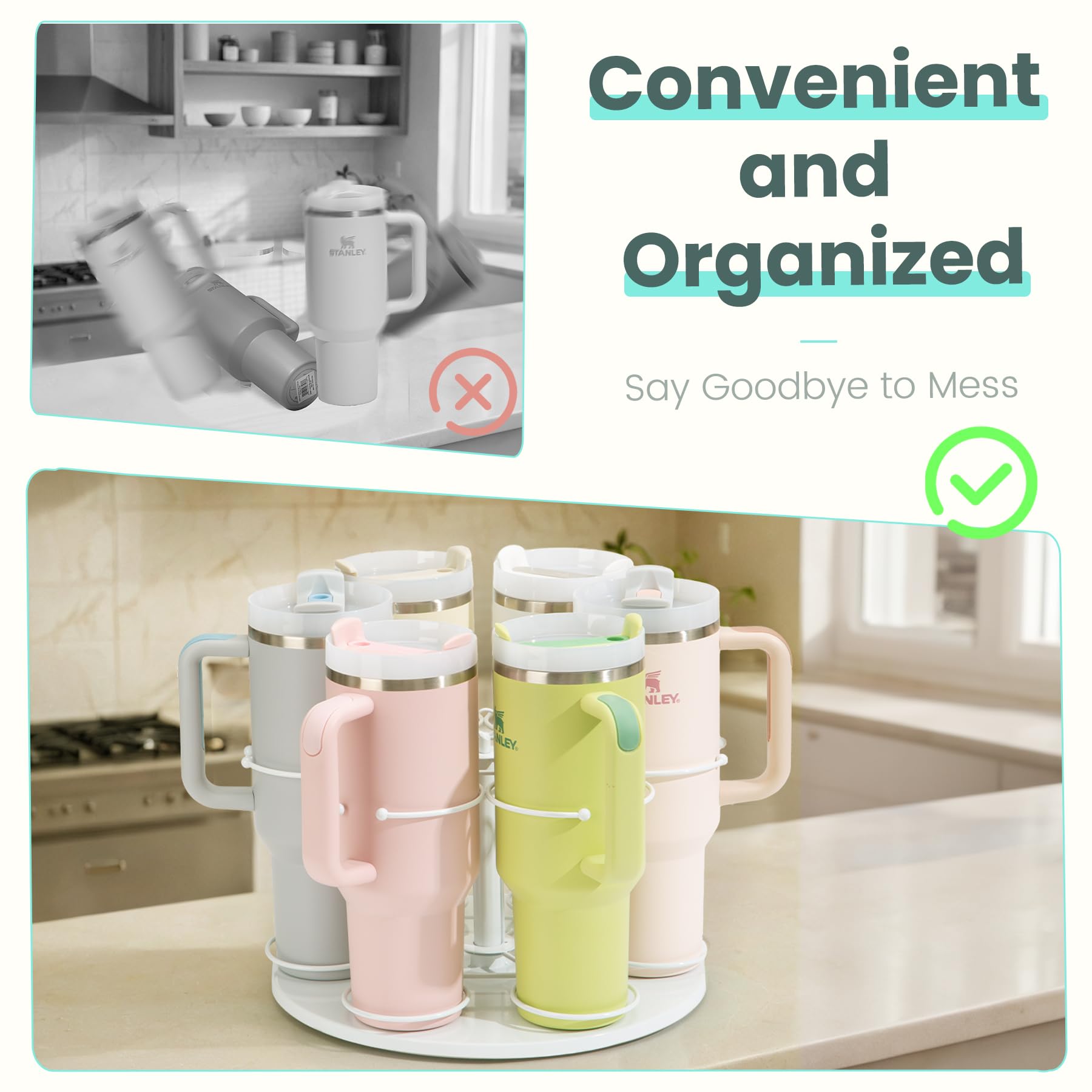 witmelt organizador-copas stanley-20oz-rotativo mantiene el orden diario
