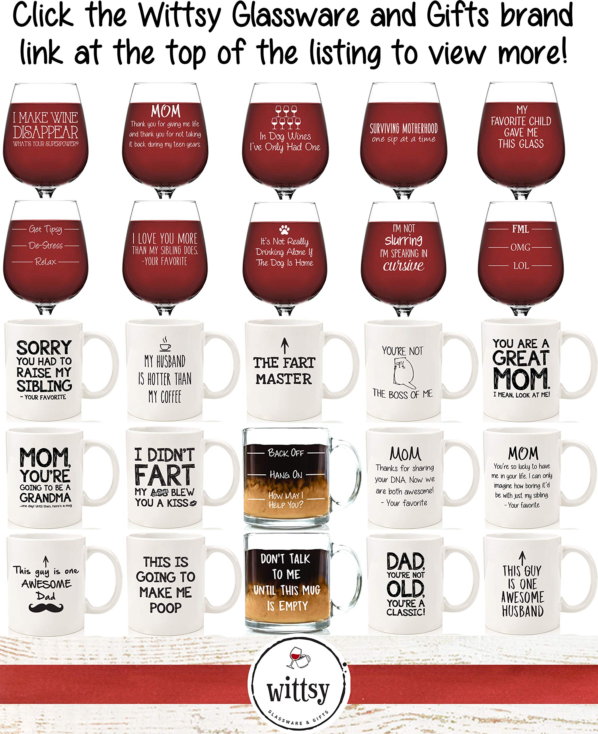 Diseño a doble cara de la taza Wittsy.