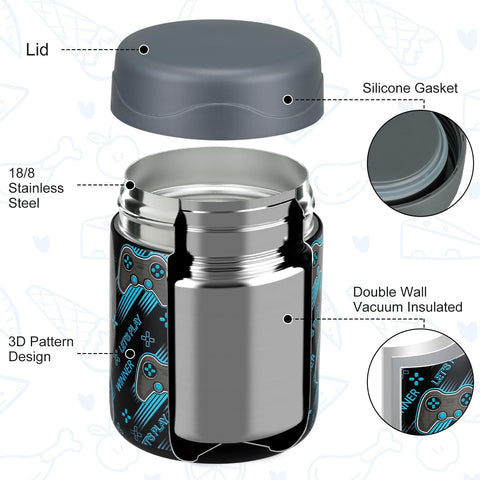 wiwens jarra termo para sopa, diseño práctico para mochilas