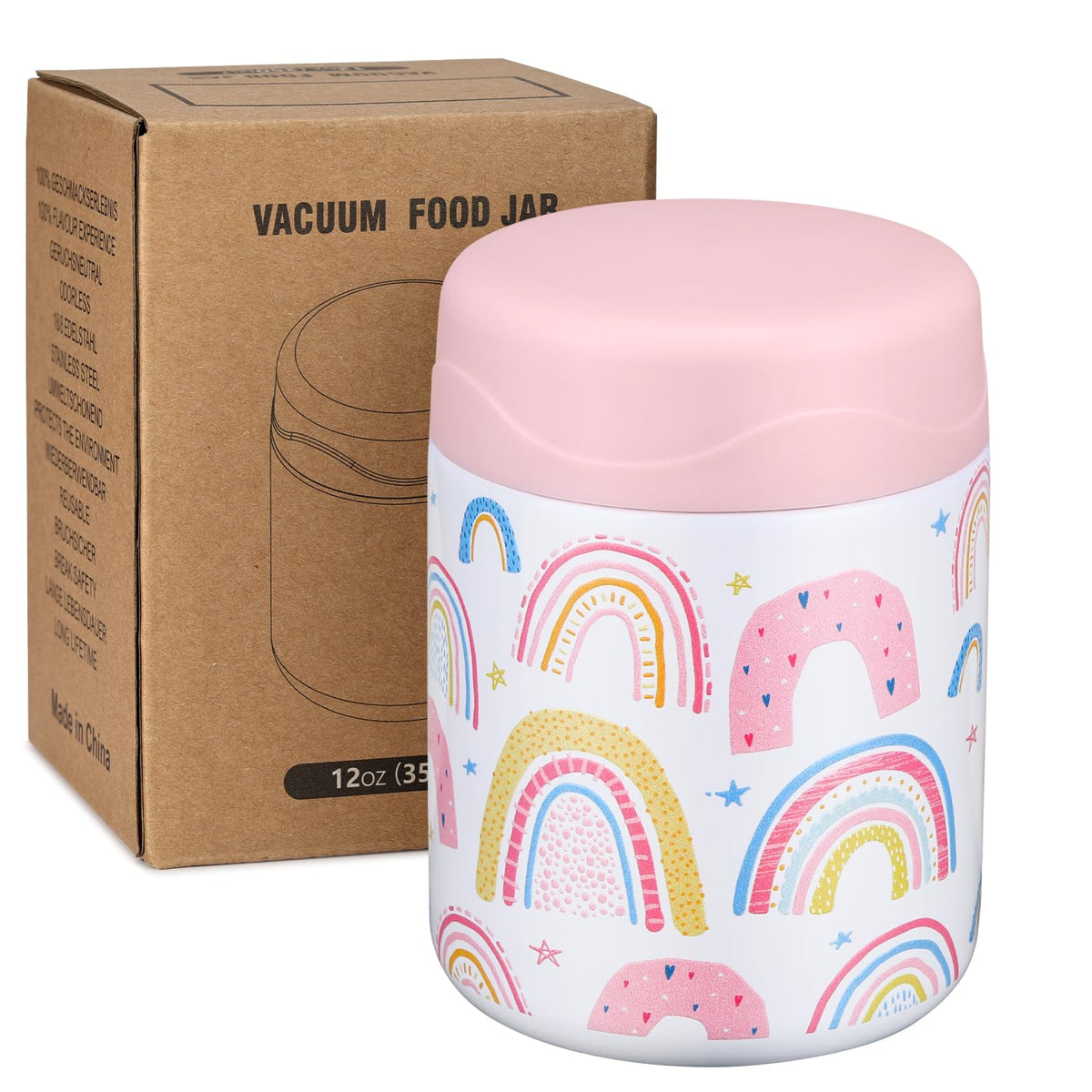 Termo wiwens con boca ancha para rellenar y limpiar fácilmente.