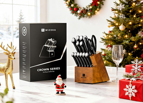 Cuchillo chef WIZEKA 8 pulgadas para cortes precisos en la cocina