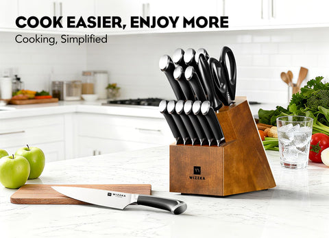 Cuchillo santoku WIZEKA 7 pulgadas para versatilidad en la cocina