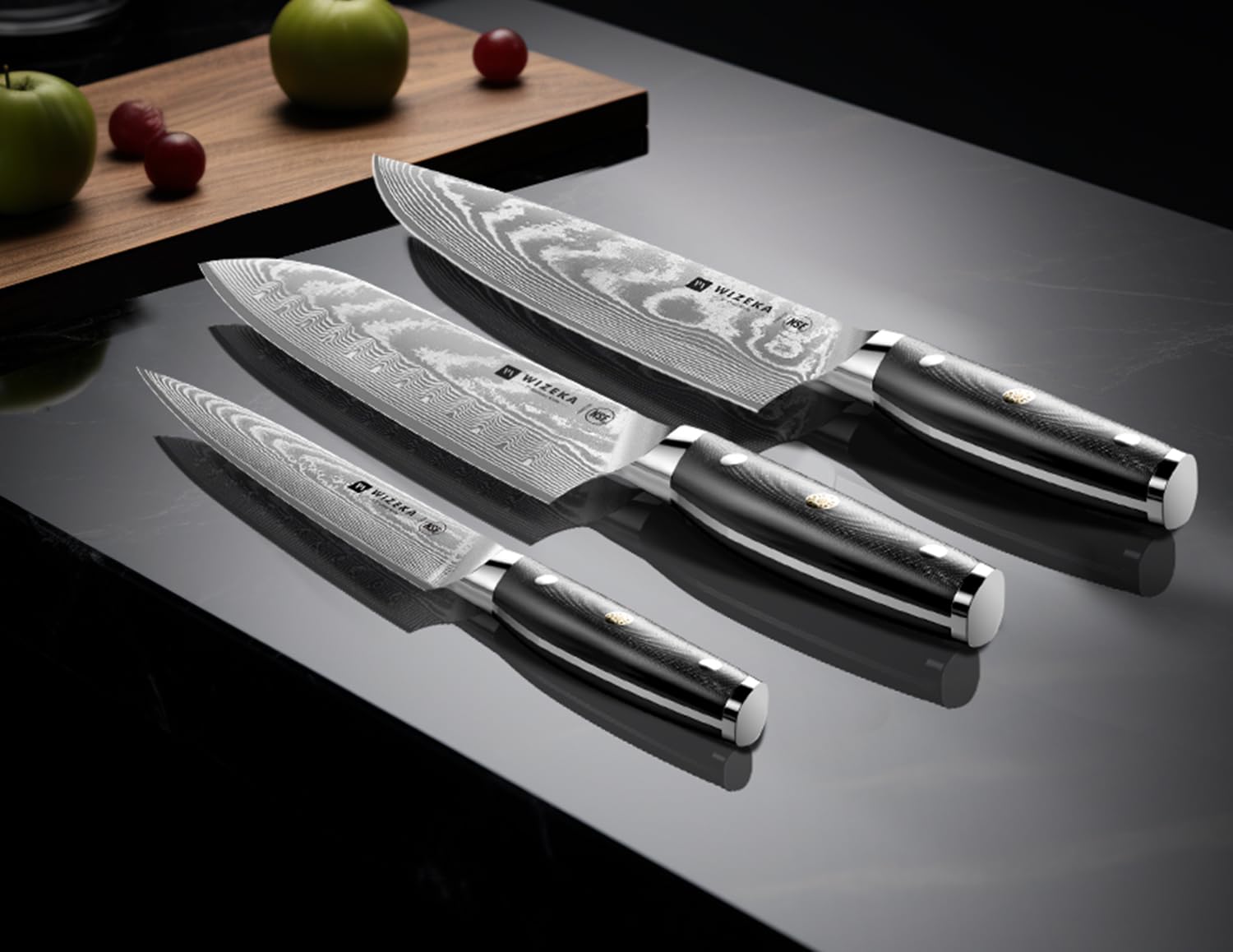 Mango G10 riveteado de WIZEKA, duradero y fácil de limpiar
