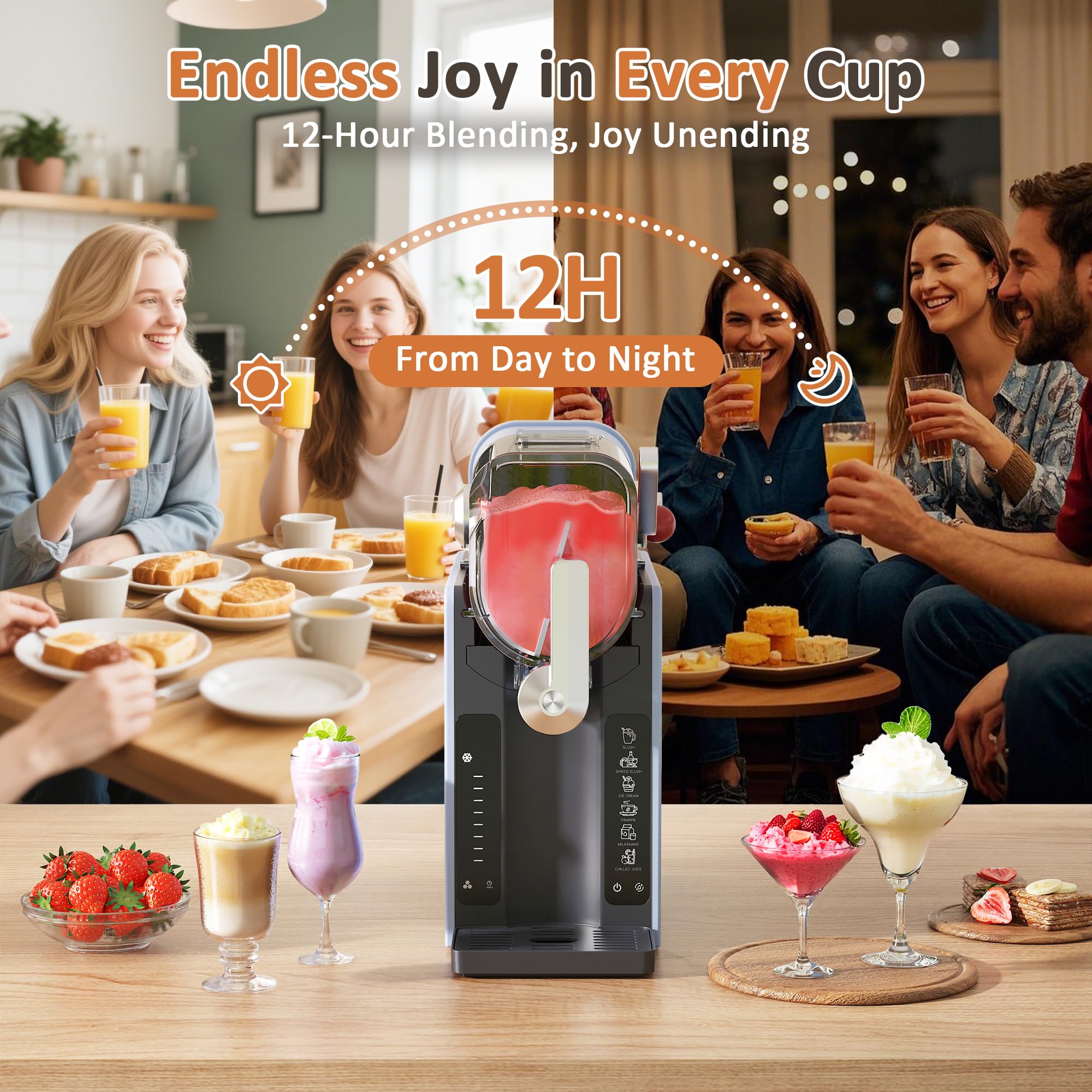 WIZAURA slushie, auto-limpieza para facilitar el mantenimiento