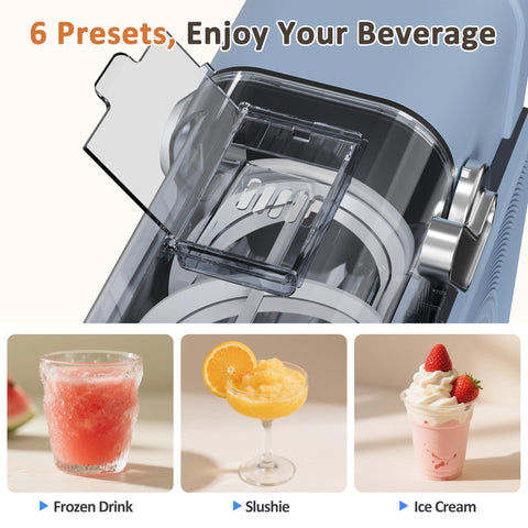 WIZAURA slushie, botón especial para helados cremosos